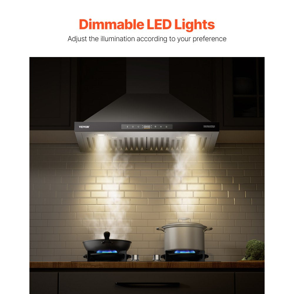 TW03S-P30 - 30" Stainless Steel Range Hood with 800 CFM & Touch Control