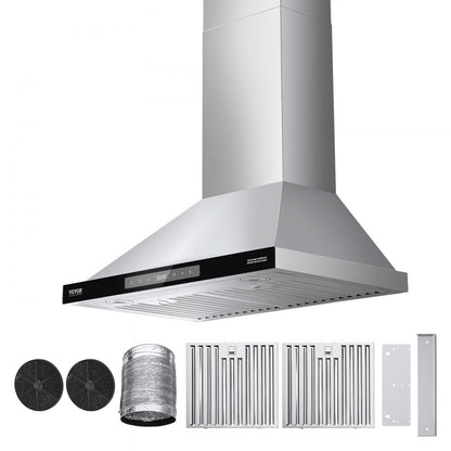 TW03S-P30 - 30" Stainless Steel Range Hood with 800 CFM & Touch Control