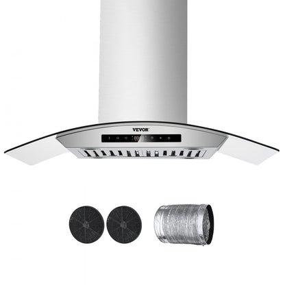 SL22S-P30 - 30" Silver Range Hood with 800 CFM Suction & Touch Control