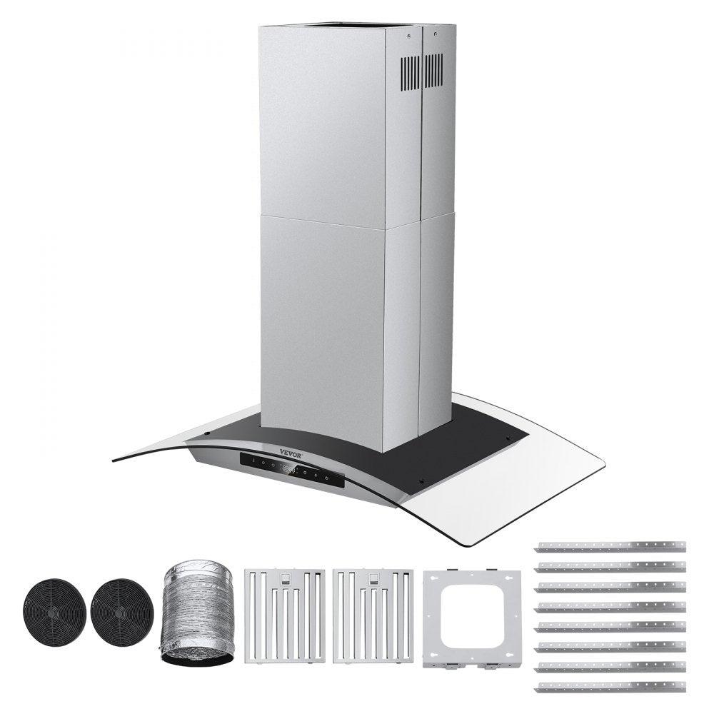 SL22S-P30 - 30" Silver Range Hood with 800 CFM Suction & Touch Control