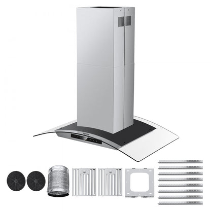 SL22S-P30 - 30" Silver Range Hood with 800 CFM Suction & Touch Control