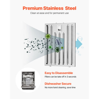 SL22S-P36 - 36" Stainless Steel Wall Mount Range Hood with 800 CFM Power