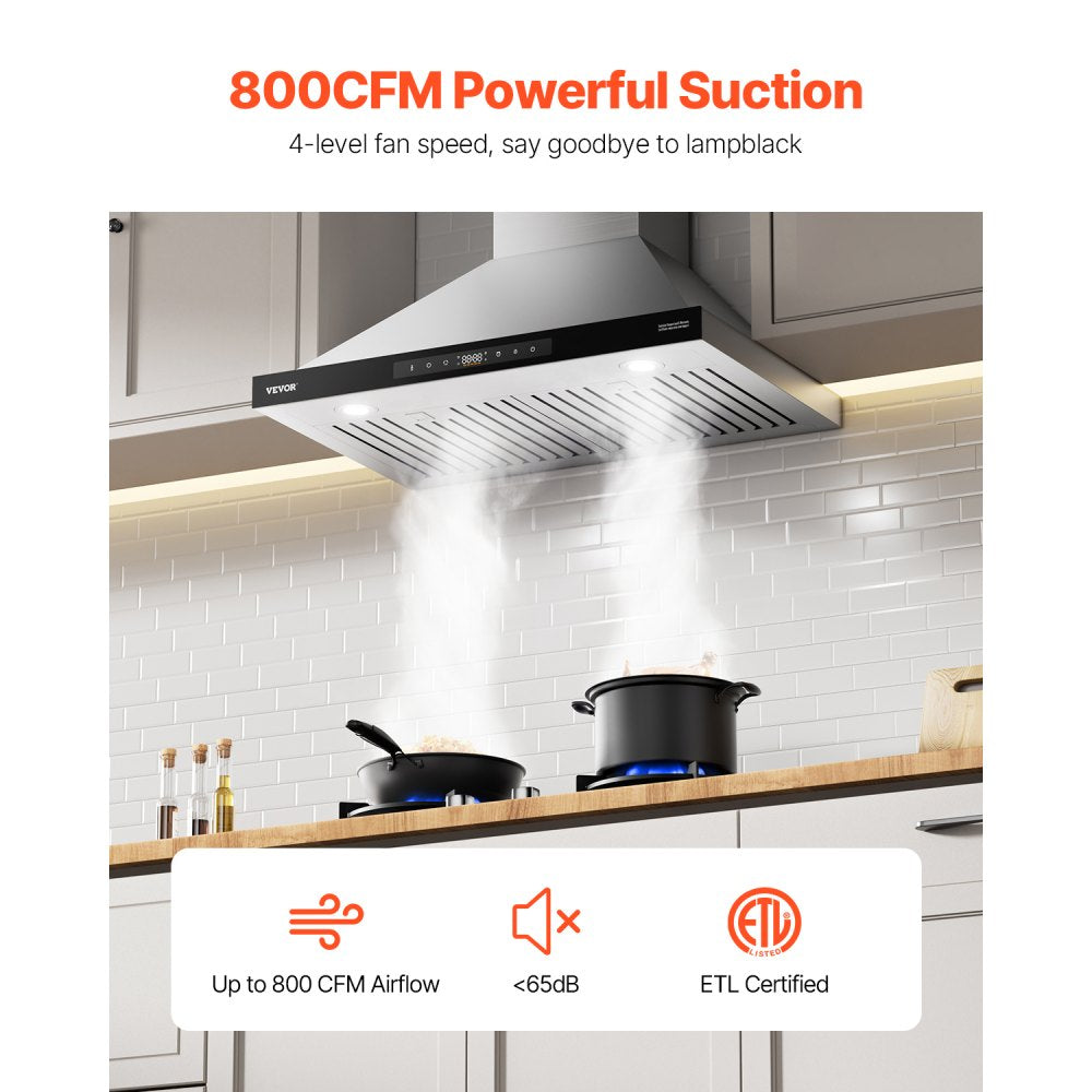 TW03S-P36 - 800CFM Stainless Steel Range Hood with Gesture Control