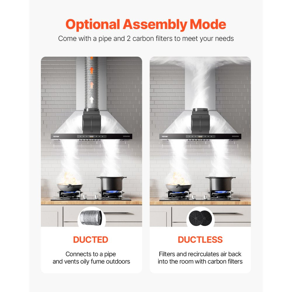 TW03S-P36 - 800 CFM Stainless Steel Wall Mount Range Hood with Gesture Control