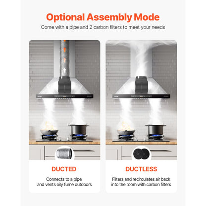 TW03S-P36 - 800 CFM Stainless Steel Wall Mount Range Hood with Gesture Control