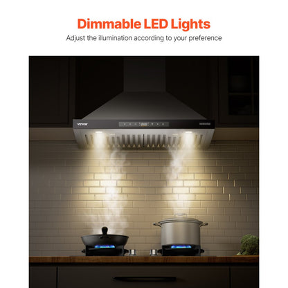 TW03S-P36 - 800 CFM Stainless Steel Wall Mount Range Hood with Gesture Control