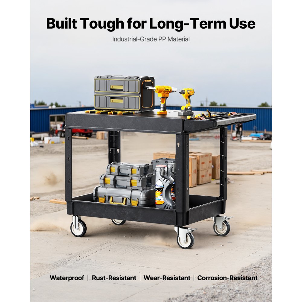 SYTCSS03 - Heavy-Duty 37" x 25.4" Utility Cart with Wheels, 550 lbs Capacity