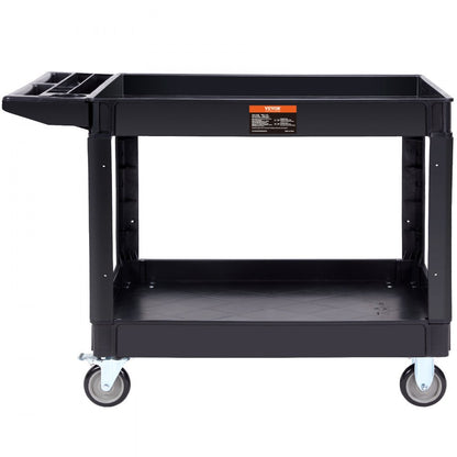 JY-UC02C - Heavy Duty 550LBS Rolling Utility Cart with 2 Shelves