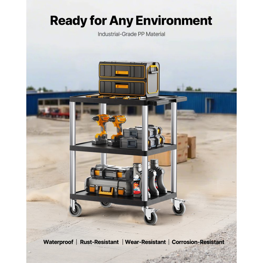 JYS3 - 27.6"x18.1" Mobile Utility Cart, 300 lbs Capacity