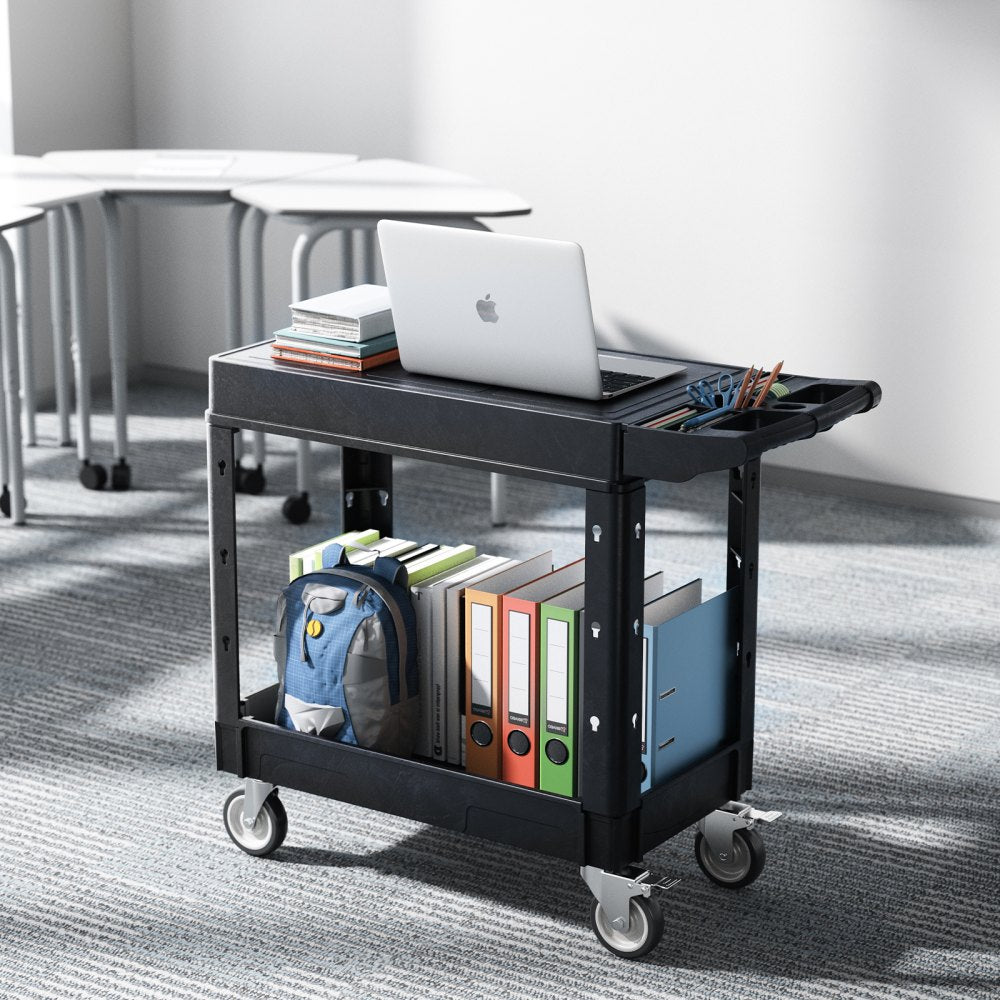 JYUP2 - 40-inch Utility Cart with 550 lbs Capacity and Pegboard Storage