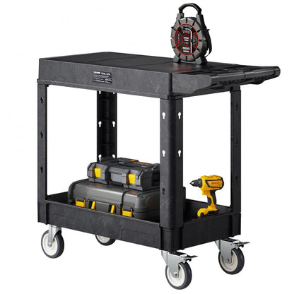 JYUP2 - 40-inch Utility Cart with 550 lbs Capacity and Pegboard Storage