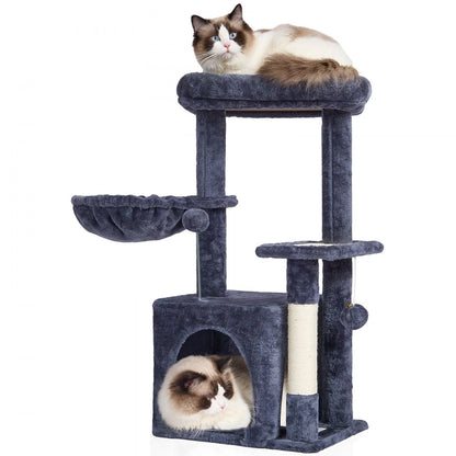 CAT789 - 31.4" VEVOR Cat Tree with Condo & Hammock in Dark Grey