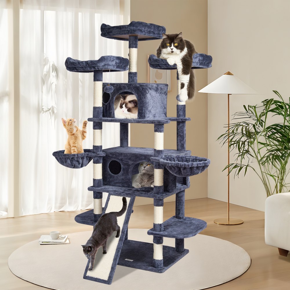 CAT796 - 37.8"x33.1"x68.5" Cat Tree for 1-5 Medium to Large Cats