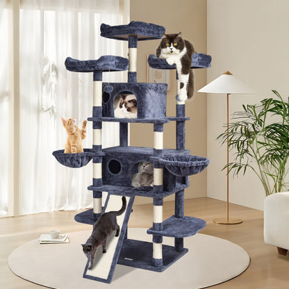 CAT796 - 37.8"x33.1"x68.5" Cat Tree for 1-5 Medium to Large Cats