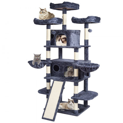 CAT796 - 37.8"x33.1"x68.5" Cat Tree for 1-5 Medium to Large Cats