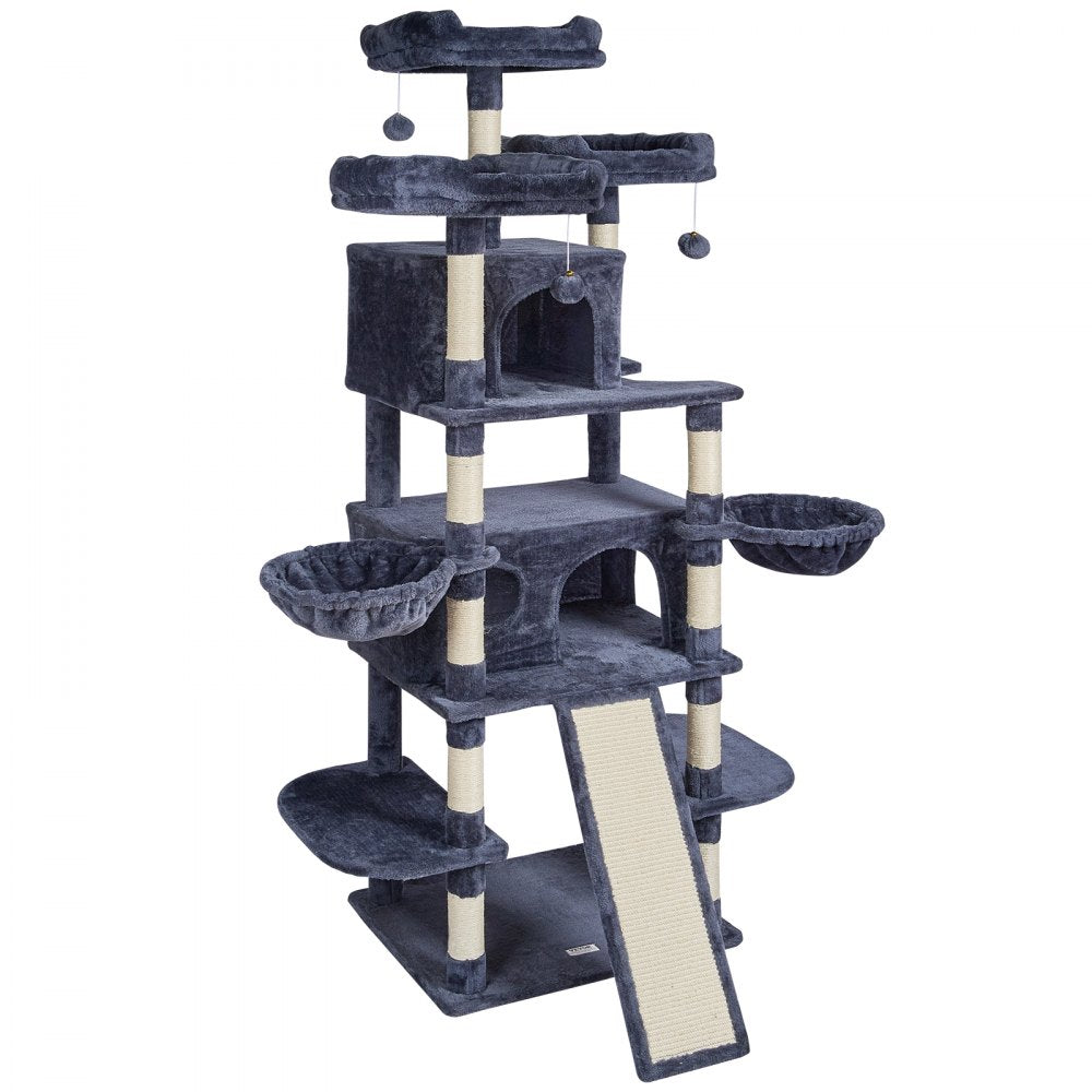CAT796 - 37.8"x33.1"x68.5" Cat Tree for 1-5 Medium to Large Cats