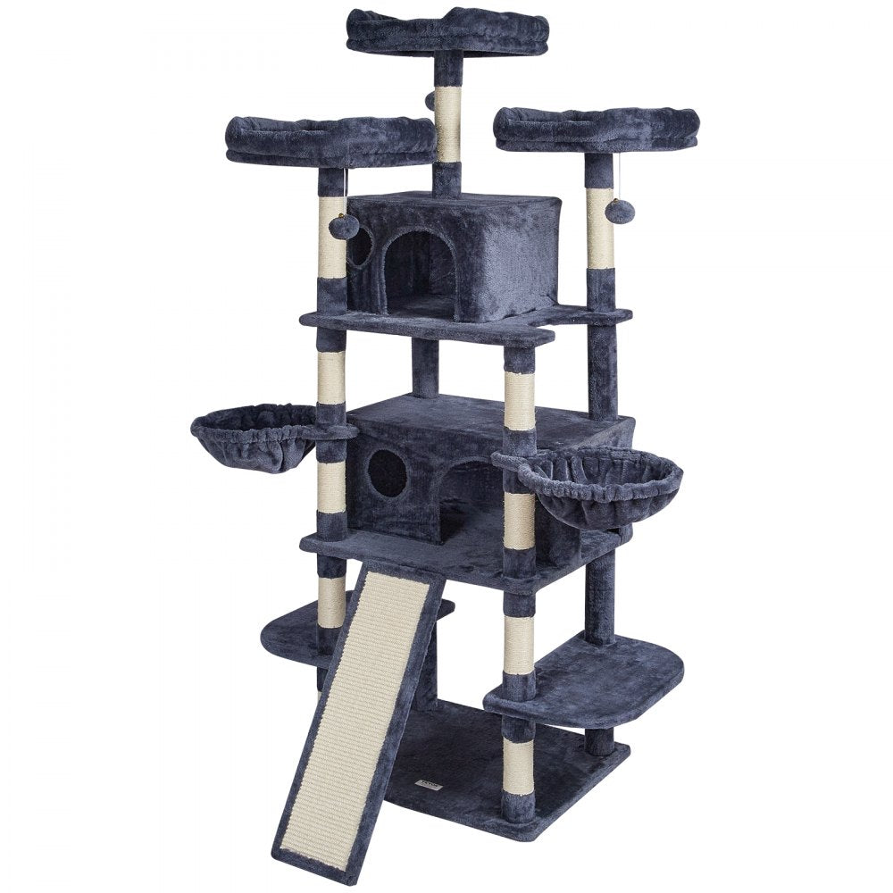 CAT796 - 37.8"x33.1"x68.5" Cat Tree for 1-5 Medium to Large Cats