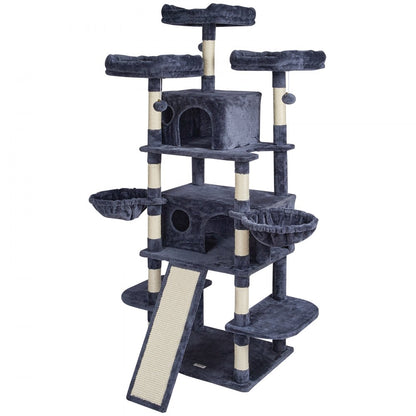 CAT796 - 37.8"x33.1"x68.5" Cat Tree for 1-5 Medium to Large Cats