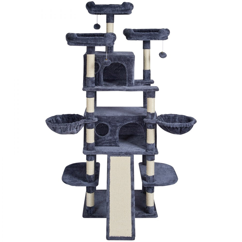 CAT796 - 37.8"x33.1"x68.5" Cat Tree for 1-5 Medium to Large Cats