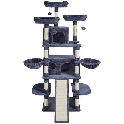 CAT796 - 37.8"x33.1"x68.5" Cat Tree for 1-5 Medium to Large Cats