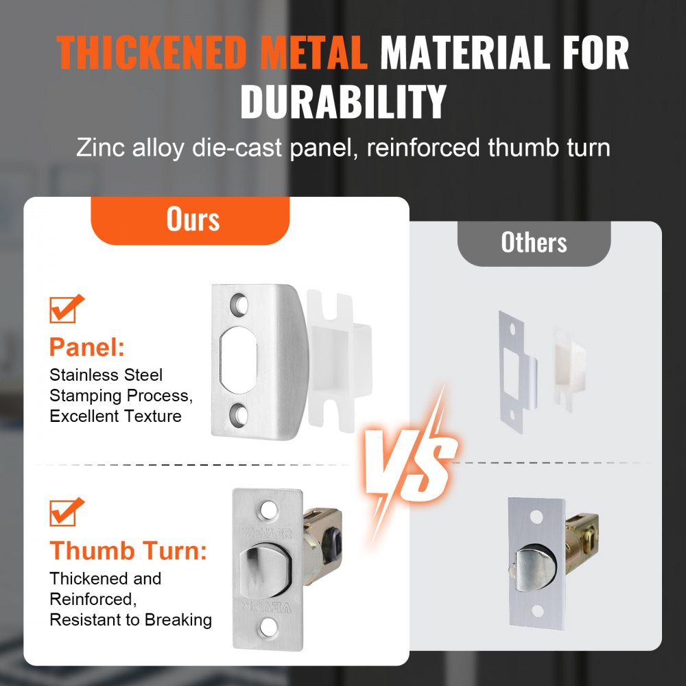 DT1103 - Satin Nickel Double Door Handle Set for Standard Doors