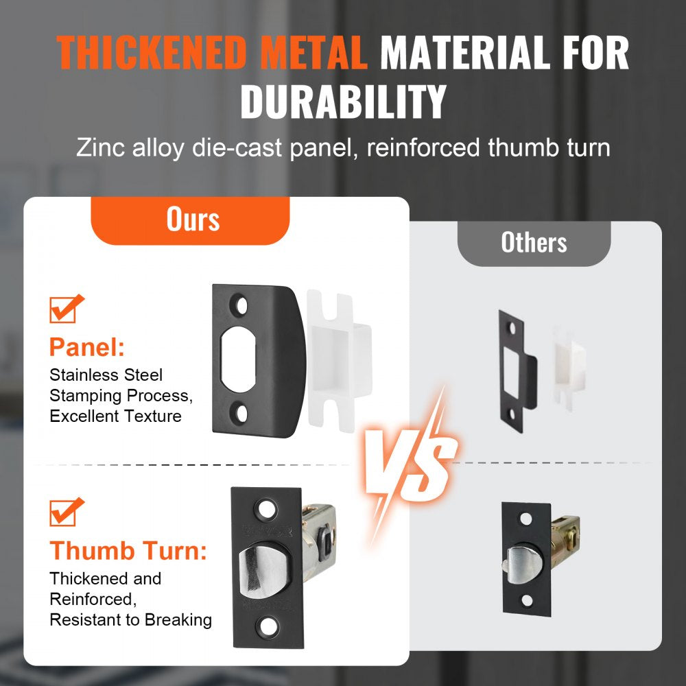 DT1103 - Matte Black Double Door Handle Set with Key Locks