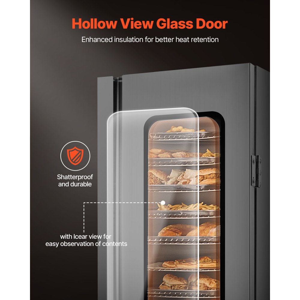 FWHB-1/1GN-5-KS - 16-Tier Food Warmer with Adjustable Shelves, 80℉-177℉ Range