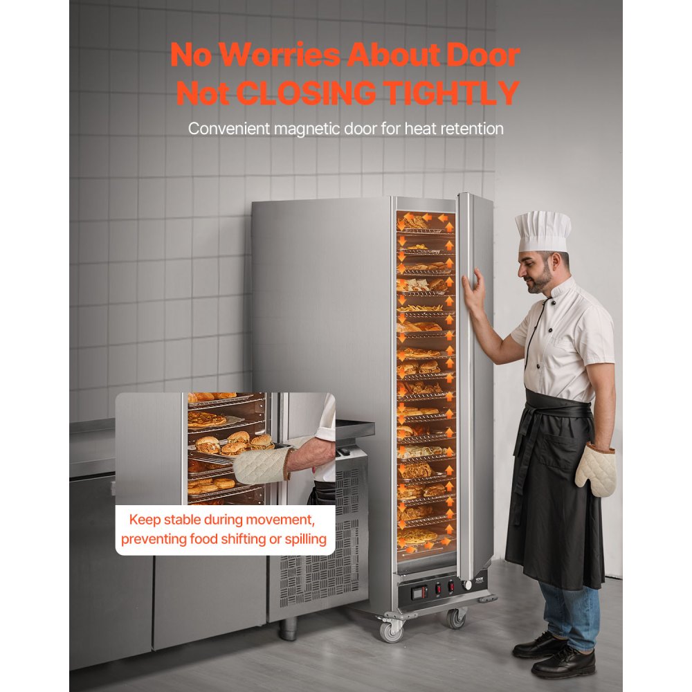 FWHB-1/1GN-5 - 16-Tier Food Warmer Cabinet with Adjustable Shelves
