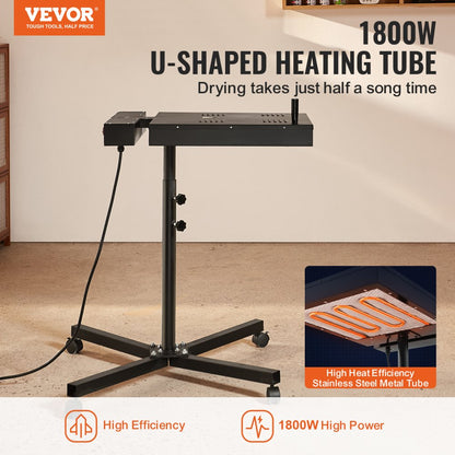 QY16CDXSHGJV1 - 16" VEVOR High-Efficiency Flash Dryer, 1800W with Adjustable Height