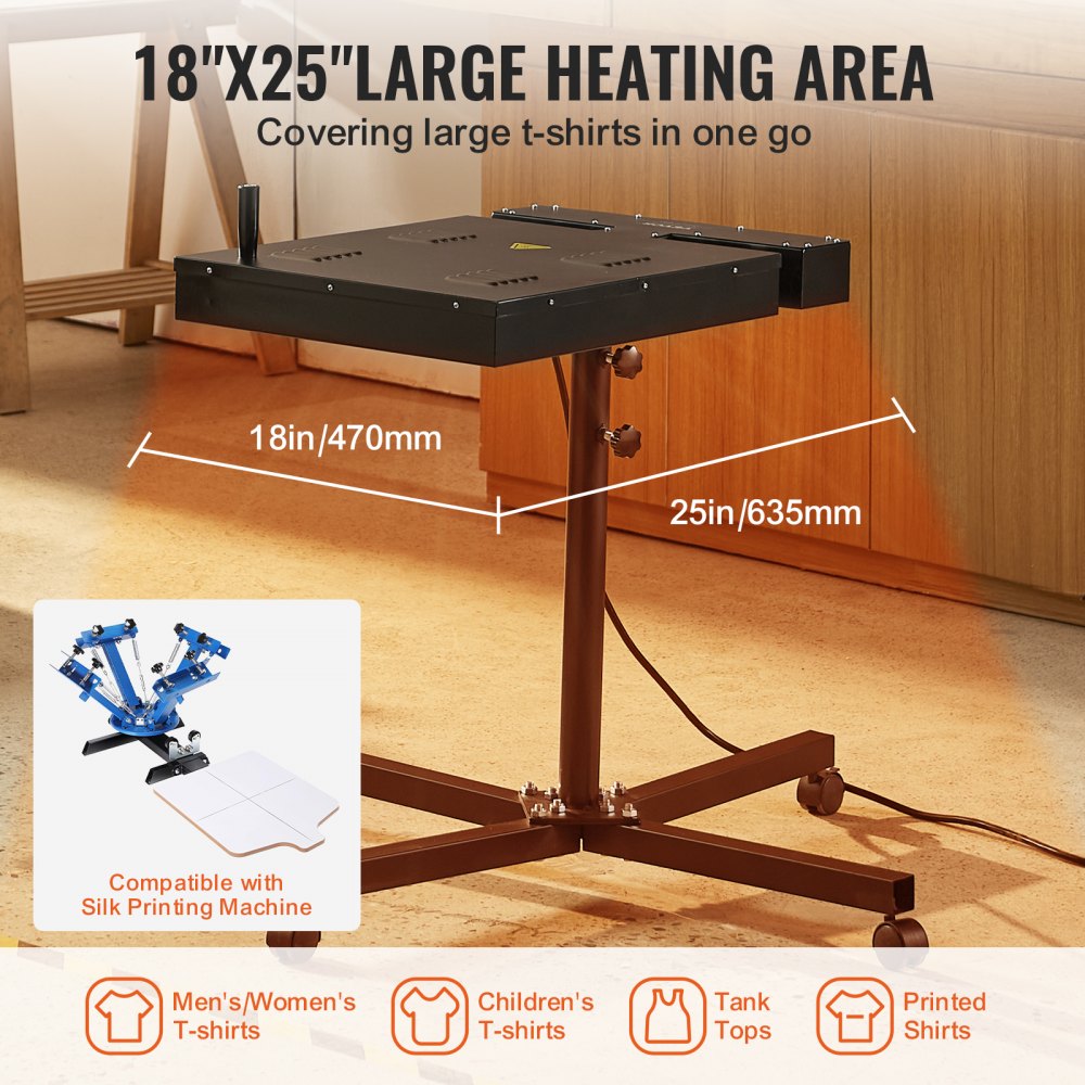 QY24CDXSHGJV1(US) - 2000W VEVOR Pro Flash Dryer 18x25 Inch Efficient Heating