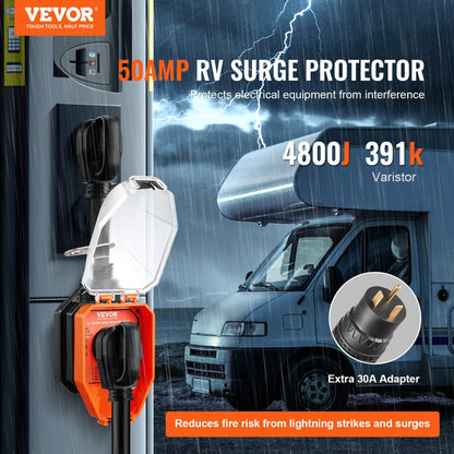 LSSP-50E - 50 Amp RV Surge Protector with Waterproof Cover & Circuit Analyzer