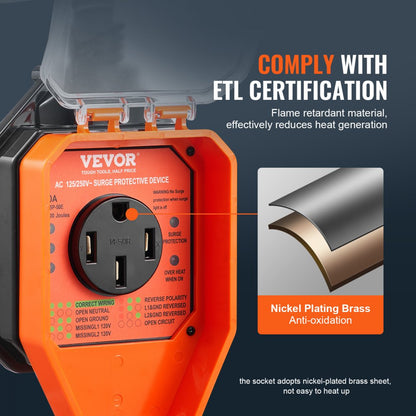 LSSP-50E - 50 Amp RV Surge Protector with Waterproof Cover & Circuit Analyzer