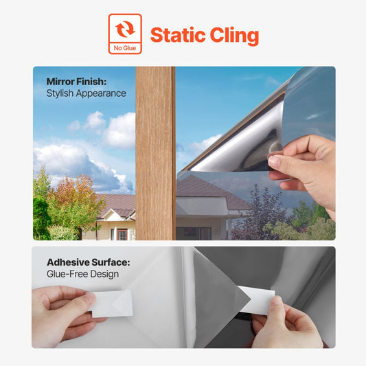 SV008 - Daytime One-Way Mirror Window Film for Privacy and Sun Protection