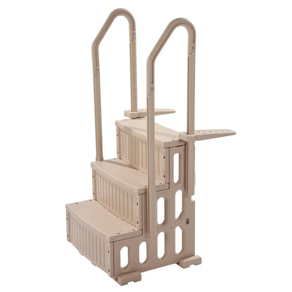 U12-3 taupe - 3-Step Pool Ladder with Handrails, Supports 400 lbs