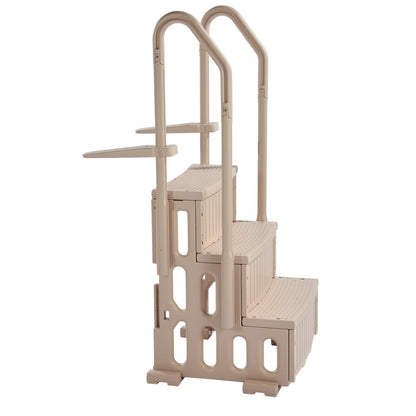 U12-3 taupe - 3-Step Pool Ladder with Handrails, Supports 400 lbs