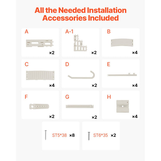 U12 white - Durable 4-Step Pool Ladder for 48-54" Pools, 400 lb Support