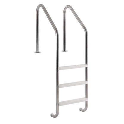L01C-3-42 - 3-Step Stainless Steel Pool Ladder with Double Handrails, 265 lb Capacity