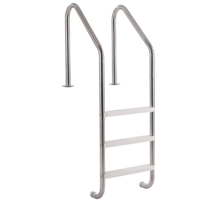 L01C-3-42 - 3-Step Stainless Steel Pool Ladder with Double Handrails, 265 lb Capacity