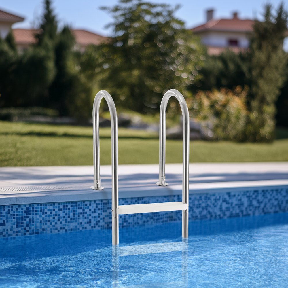 U06C-4-42 - 4-Step Stainless Steel Pool Ladder with Double Handrails, 265 lb Capacity