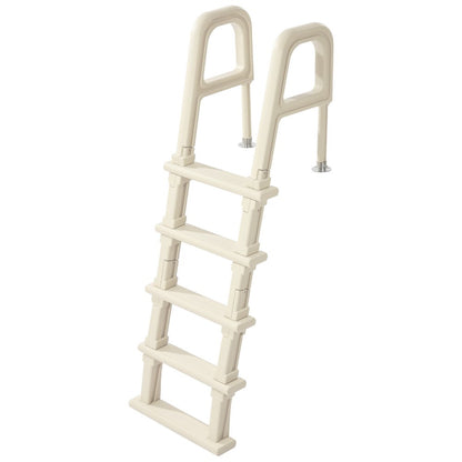 U10 white - 5-Step Pool Ladder with Double Handrails for 300 lb Capacity
