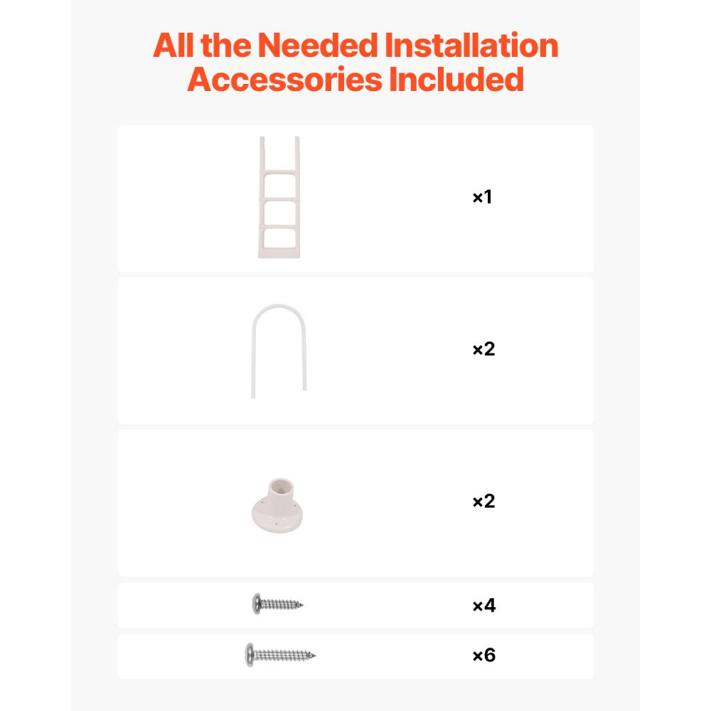 PSSL-ALPO-01 - 4-Step Pool Ladder with Double Handrails, 300 lb Capacity