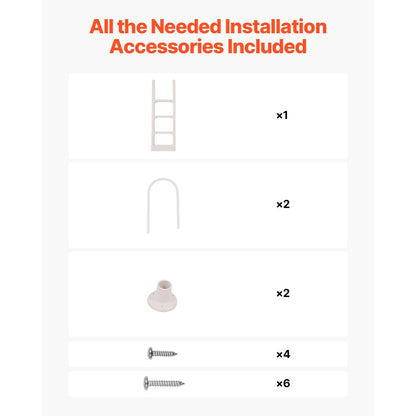 PSSL-ALPO-01 - 4-Step Pool Ladder with Double Handrails, 300 lb Capacity