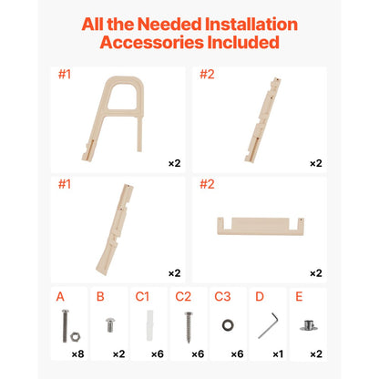 U10 taupe - 5-Step Pool Ladder with 300 lb Capacity & Dual Handrails