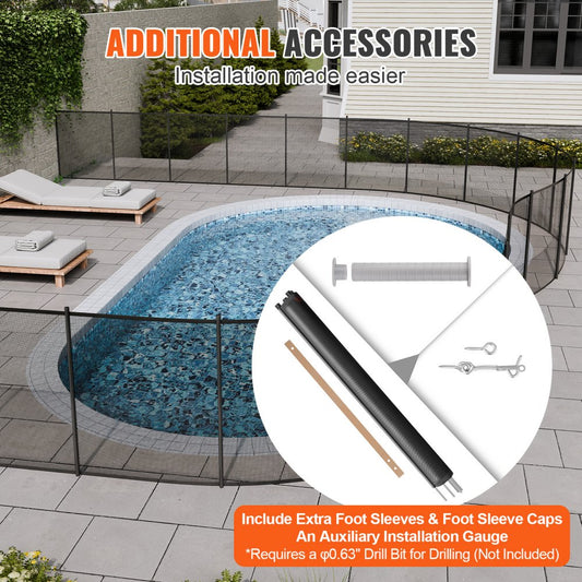 NLSSHL412 - 4x12 Ft VEVOR Pool Fence, Durable & Waterproof Mesh Safety Solution
