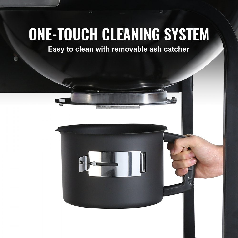 KY22022C-TC - 21-Inch VEVOR Charcoal Grill with Easy Cleanup & Storage