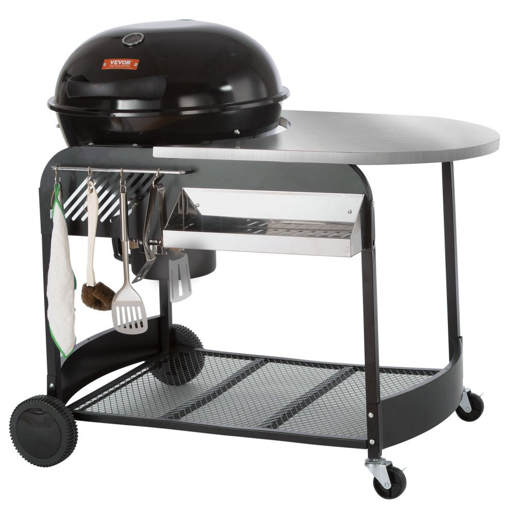 KY22022C-TC - 21-Inch VEVOR Charcoal Grill with Easy Cleanup & Storage