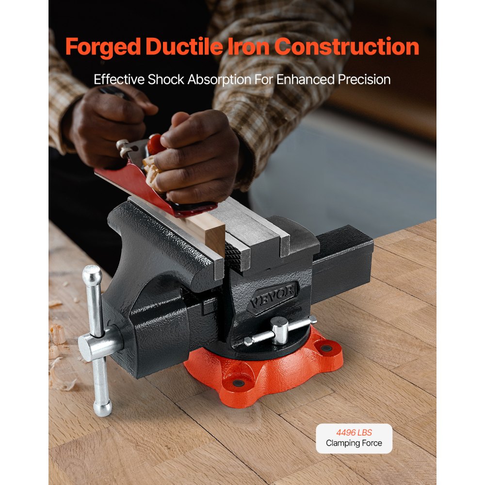 9555 - 5.5" Durable Cast Iron Bench Vise with 360° Rotation