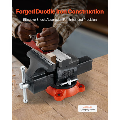 9555 - 5.5" Durable Cast Iron Bench Vise with 360° Rotation