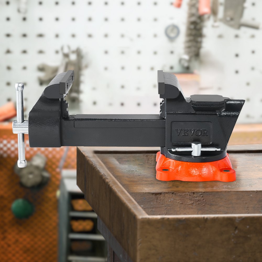 9525 - 5" Cast Iron Bench Vise with 360° Rotating Base