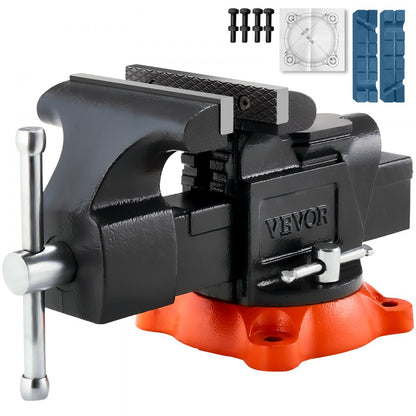 9525 - 5" Cast Iron Bench Vise with 360° Rotating Base